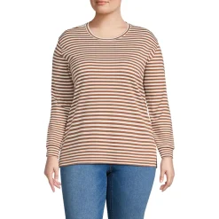 Women's Cotton Relaxed Long Sleeve Crew Neck