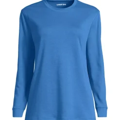 Women's Cotton Relaxed Long Sleeve Crew Neck