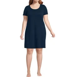 Women's Cotton Short Sleeve Knee Length Nightgown