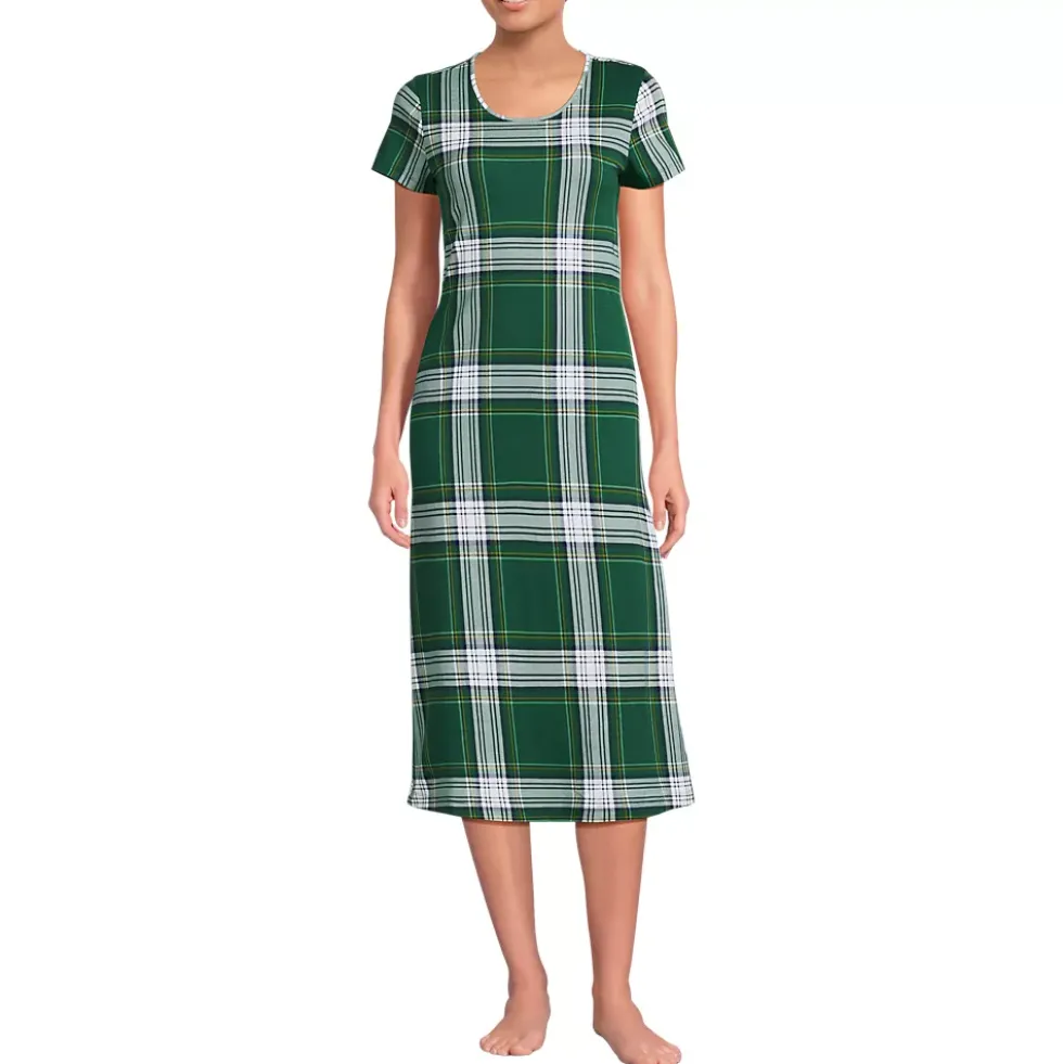 Women's Cotton Short Sleeve Midcalf Nightgown
