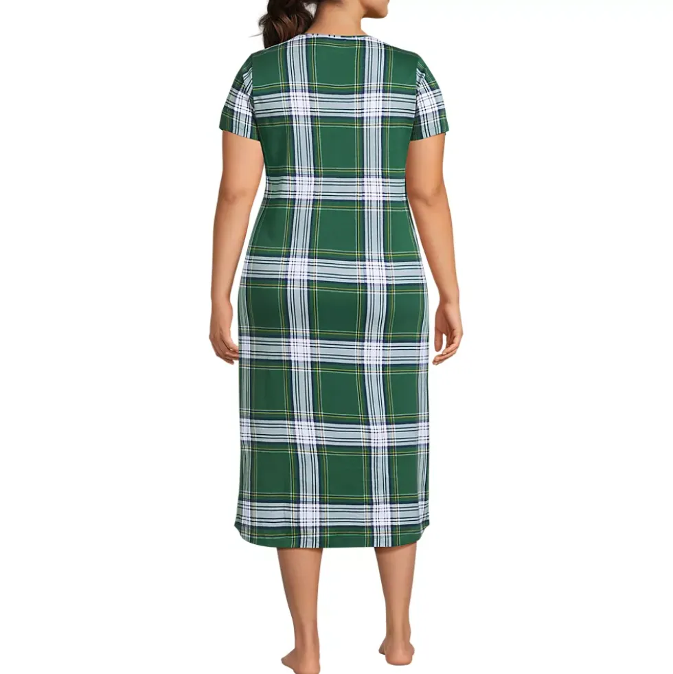 Women's Cotton Short Sleeve Midcalf Nightgown