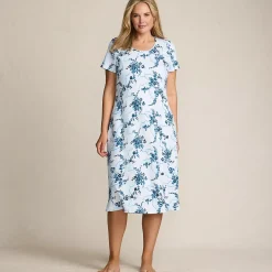 Women's Cotton Short Sleeve Midcalf Nightgown