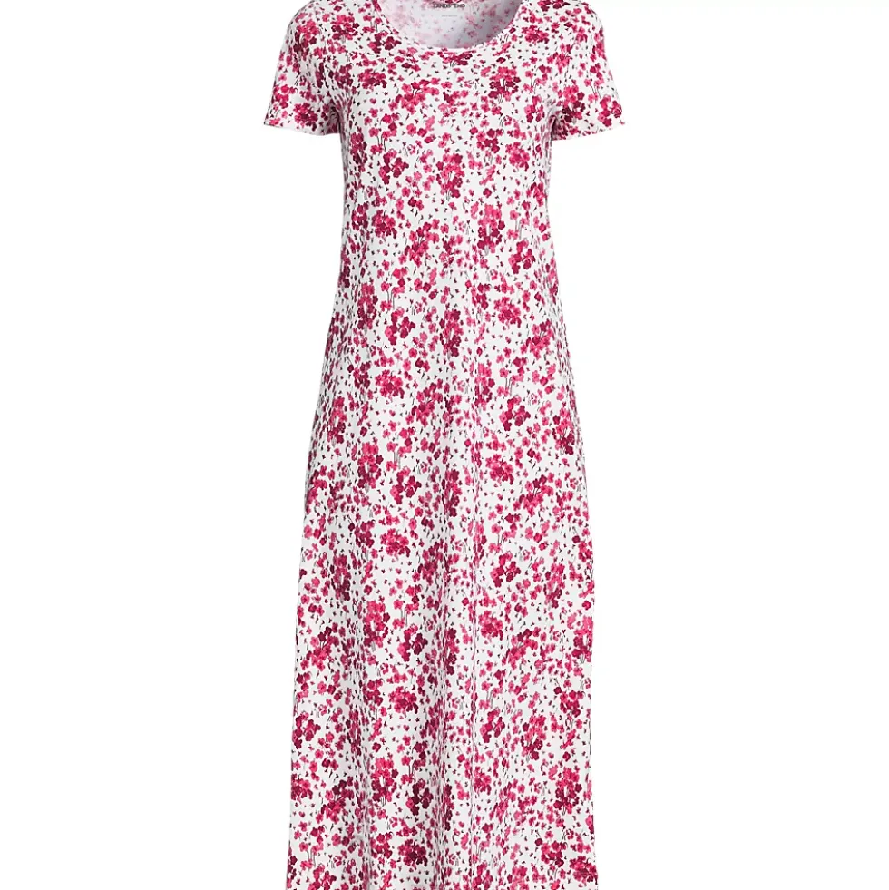 Women's Cotton Short Sleeve Midcalf Nightgown