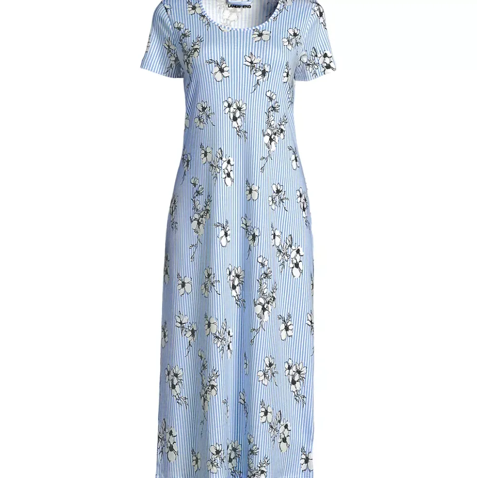 Women's Cotton Short Sleeve Midcalf Nightgown
