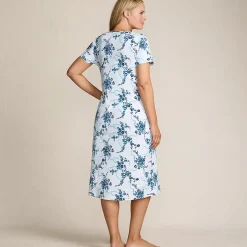 Women's Cotton Short Sleeve Midcalf Nightgown