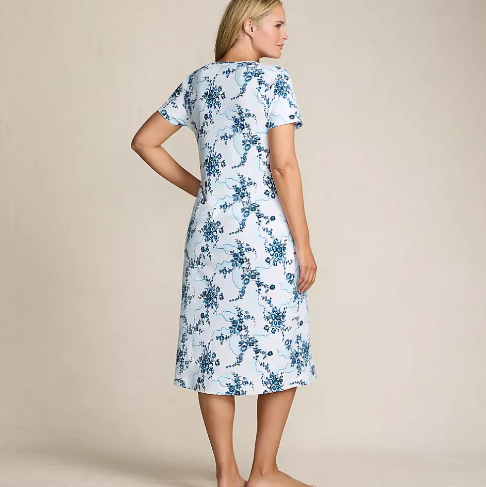 Women's Cotton Short Sleeve Midcalf Nightgown