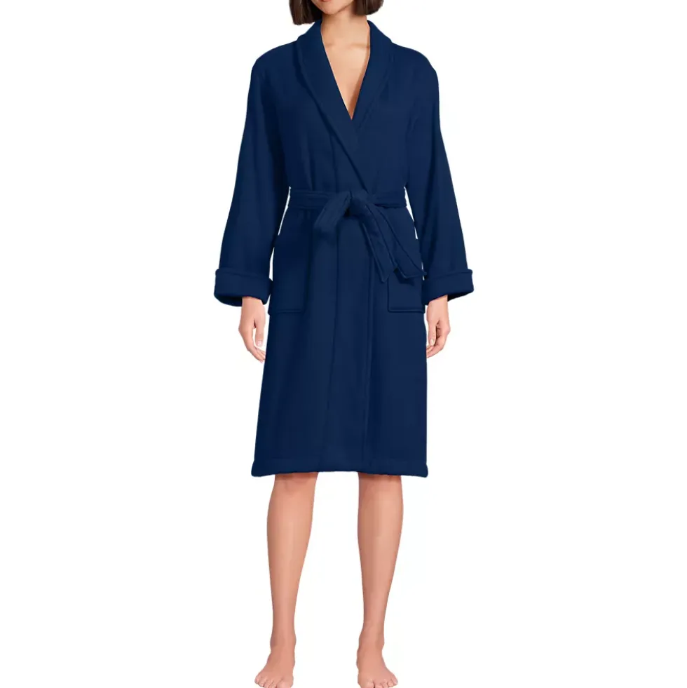 Women's Cotton Terry Knee Length Spa Bath Robe