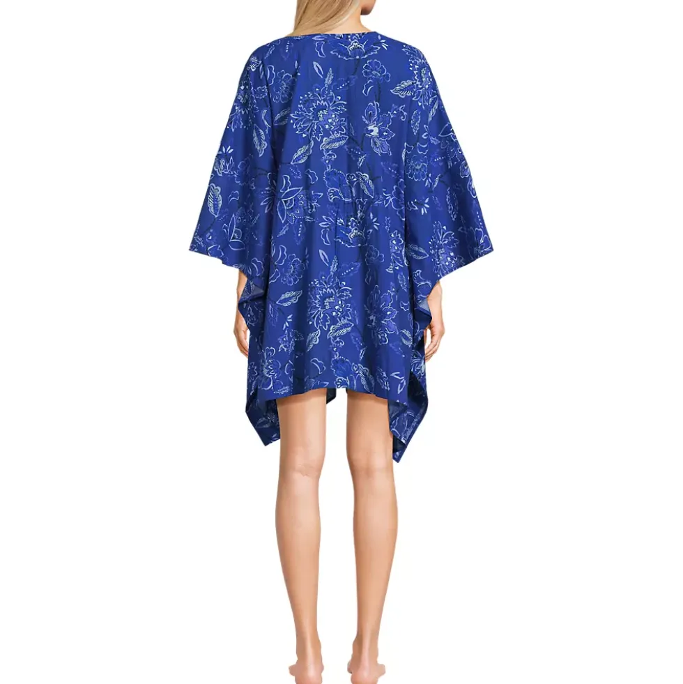 Women's Cotton Tie Front Kimono Cover Up