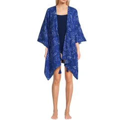 Women's Cotton Tie Front Kimono Cover Up