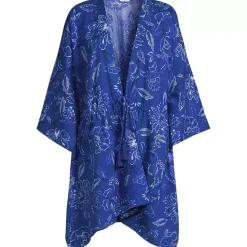 Women's Cotton Tie Front Kimono Cover Up