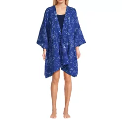 Women's Cotton Tie Front Kimono Cover Up