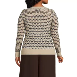 Women's Cotton Viscose Button Shoulder Modern Crew Sweater