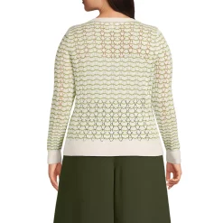 Women's Cotton Viscose Button Shoulder Modern Crew Sweater
