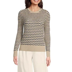 Women's Cotton Viscose Button Shoulder Modern Crew Sweater