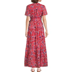 Women's Cotton Voile Button Front Maxi Dress