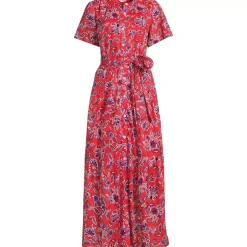 Women's Cotton Voile Button Front Maxi Dress