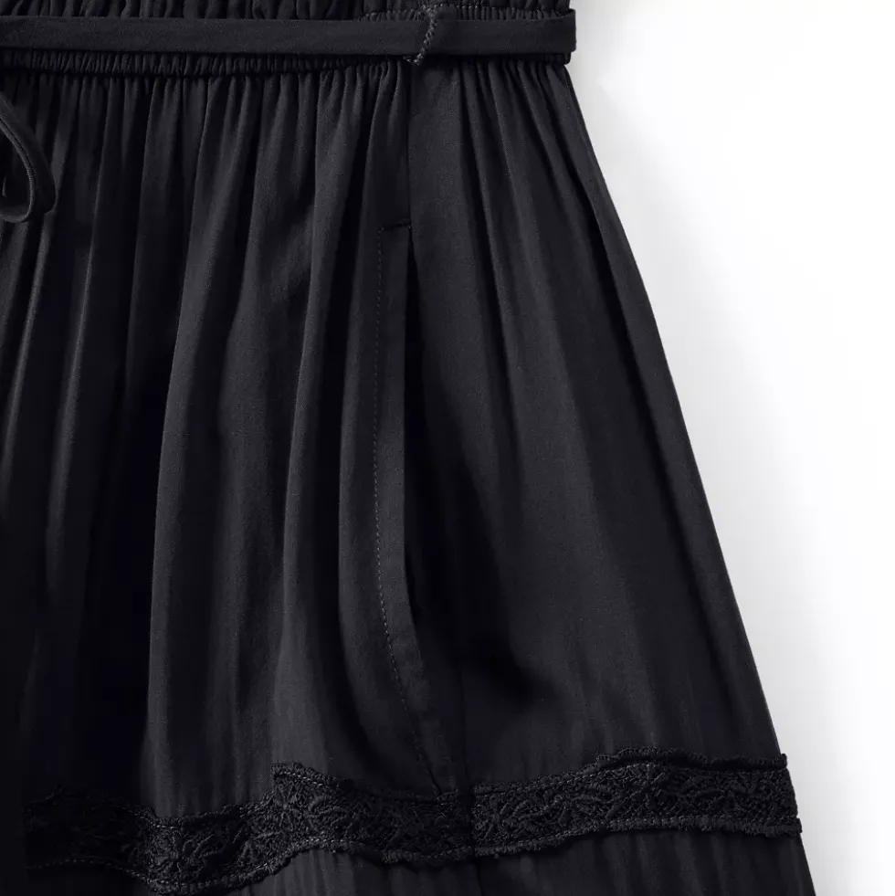 Women's Cotton Voile Halter Tiered Maxi Dress