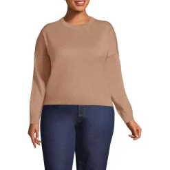 Women's Cotton Wedge Crew Neck Sweater