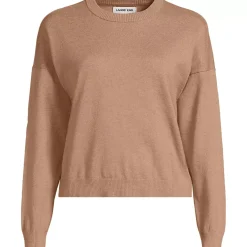 Women's Cotton Wedge Crew Neck Sweater