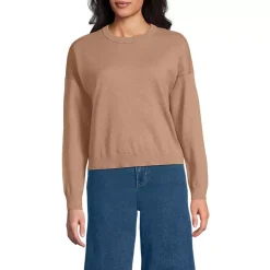 Women's Cotton Wedge Crew Neck Sweater
