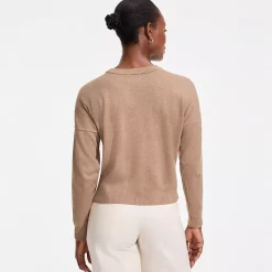 Women's Cotton Wedge Crew Neck Sweater