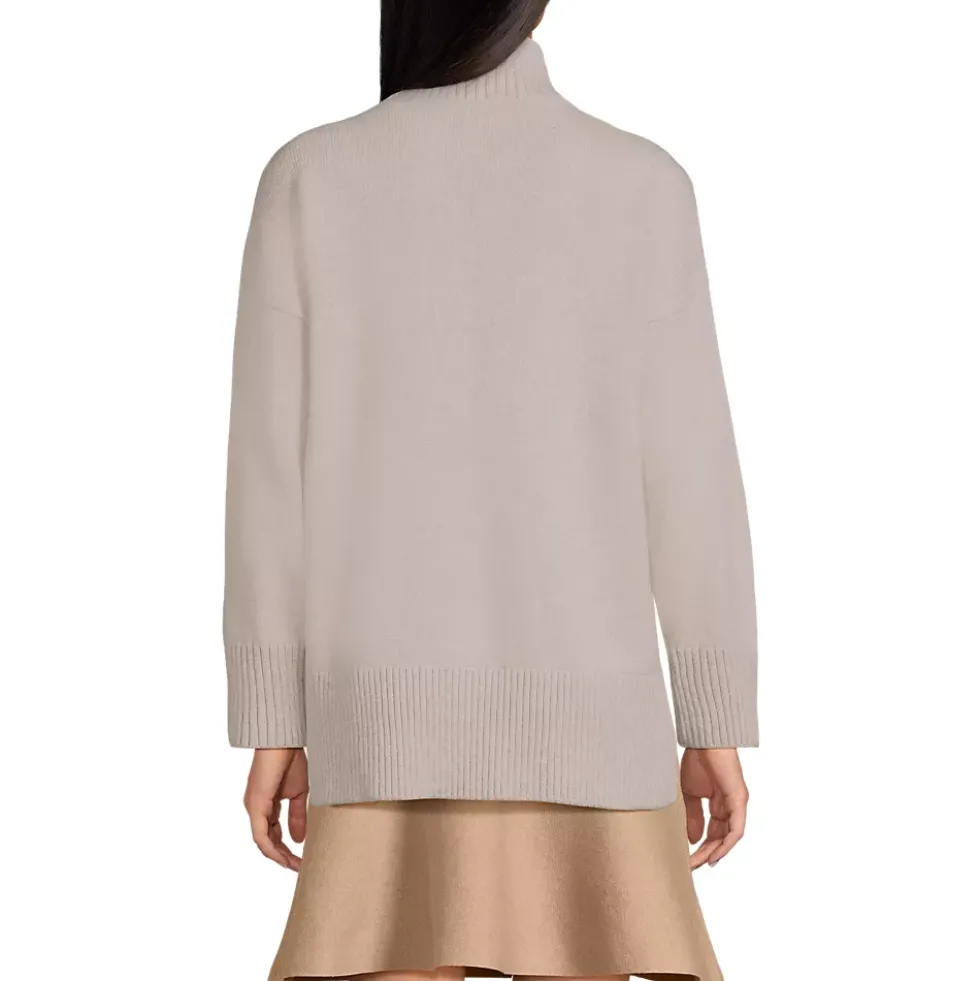 Women's Cozy Lofty Split Hem Turtleneck Sweater