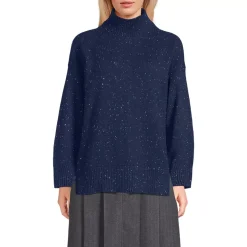 Women's Cozy Lofty Split Hem Turtleneck Sweater