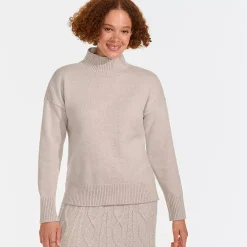 Women's Cozy Lofty Split Hem Turtleneck Sweater