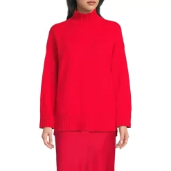 Women's Cozy Lofty Split Hem Turtleneck Sweater