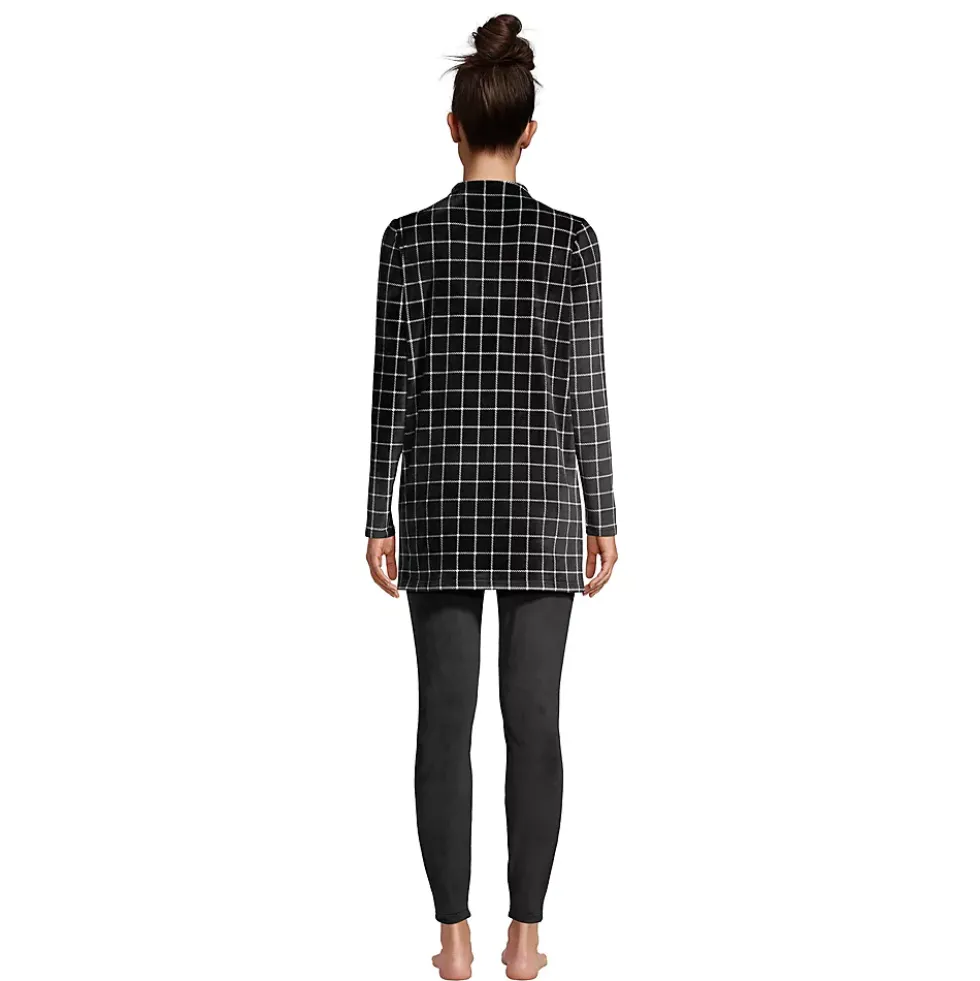 Women's Cozy Pajama Set Long Sleeve Top and Print Leggings