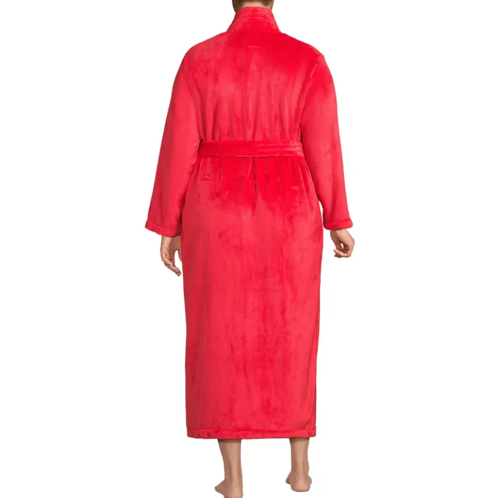 Women's Cozy Plush Long Wrap Robe