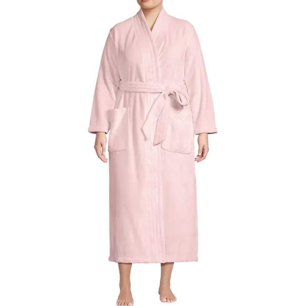 Women's Cozy Plush Long Wrap Robe