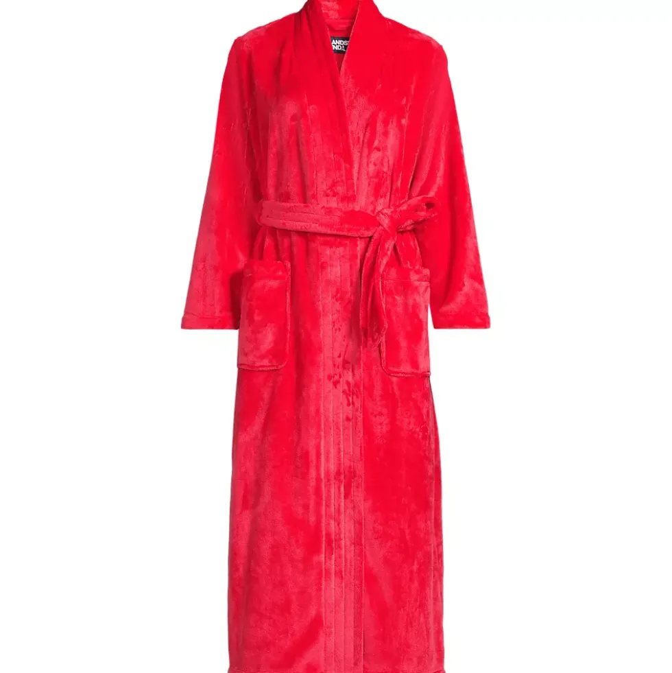 Women's Cozy Plush Long Wrap Robe