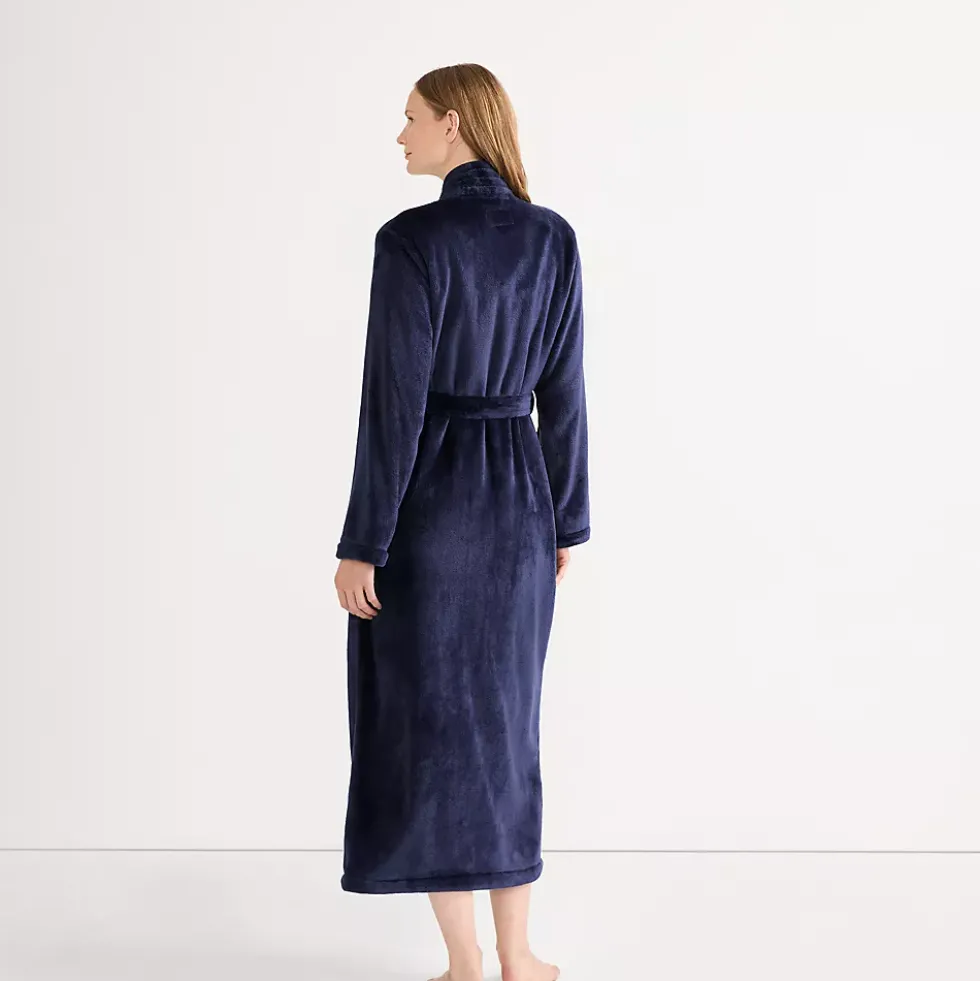 Women's Cozy Plush Long Wrap Robe