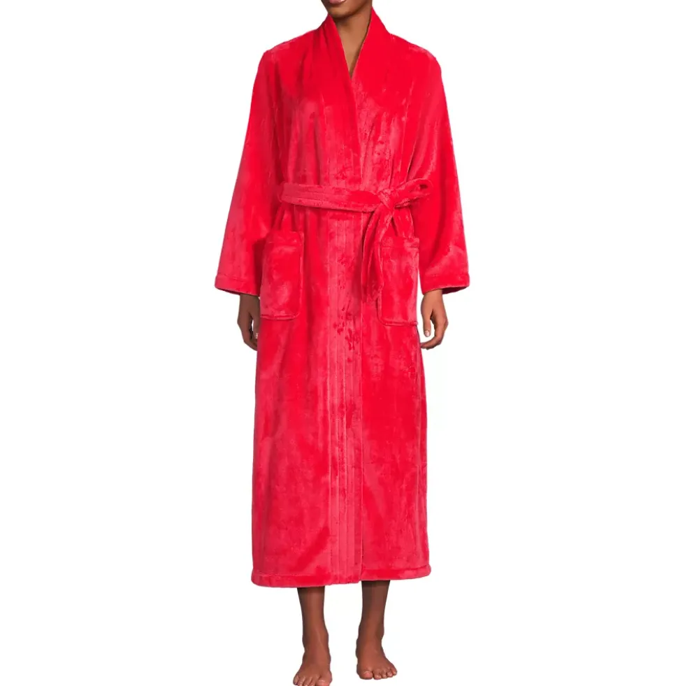 Women's Cozy Plush Long Wrap Robe