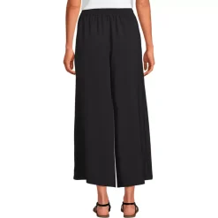 Women's Creaseless High Rise Palazzo Crop Pants
