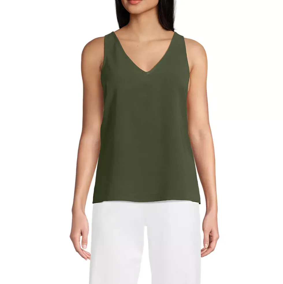 Women's Creaseless Vneck Sleeveless Top