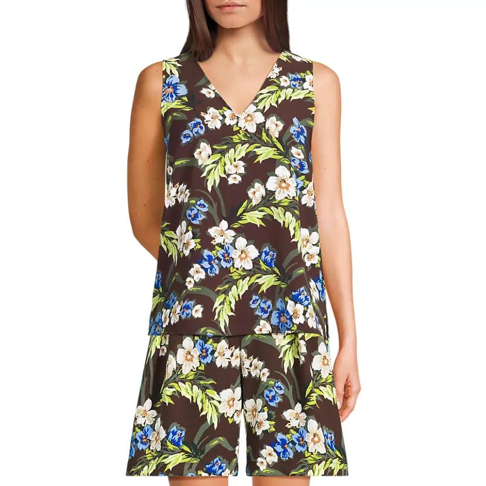 Women's Creaseless Vneck Sleeveless Top
