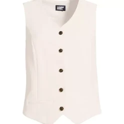 Women's Crepe Button Front Vest
