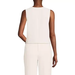 Women's Crepe Button Front Vest