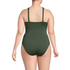 Women's Criss Cross Halter One Piece Swimsuit