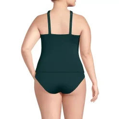 Women's Criss Cross Halter Tankini Top