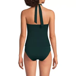 Women's Criss Cross Halter Tankini Top