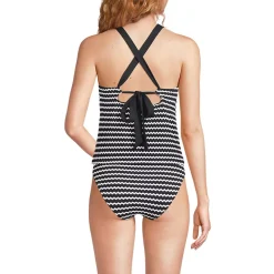 Women's Crochet High Neck Tankini Top