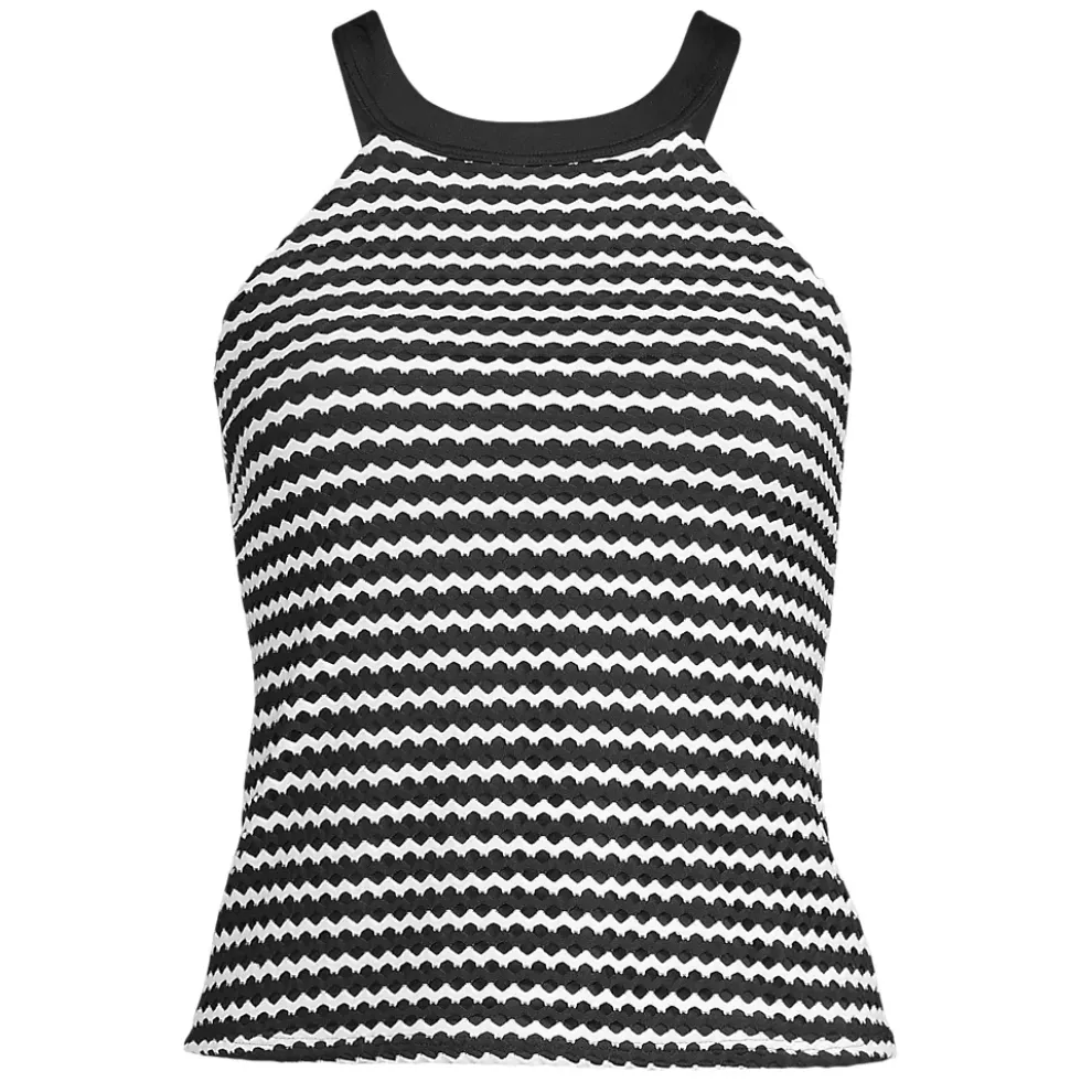 Women's Crochet High Neck Tankini Top
