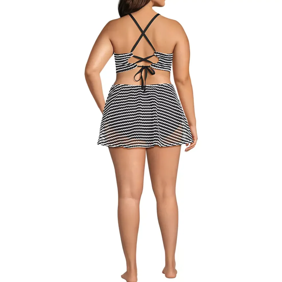 Women's Crochet Monokini Swim Dress Swimsuit