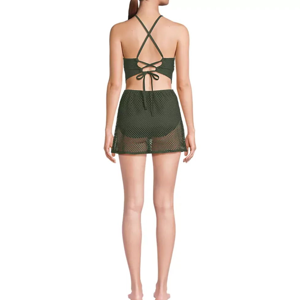 Women's Crochet Monokini Swim Dress Swimsuit