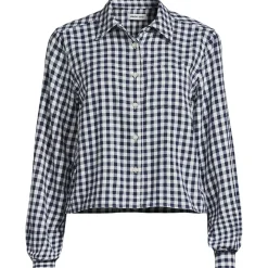 Women's Cropped Flannel Shirt