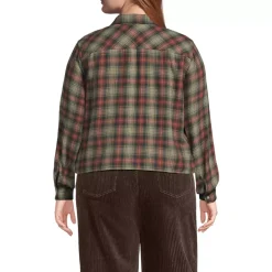Women's Cropped Flannel Shirt
