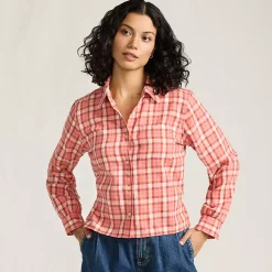 Women's Cropped Flannel Shirt